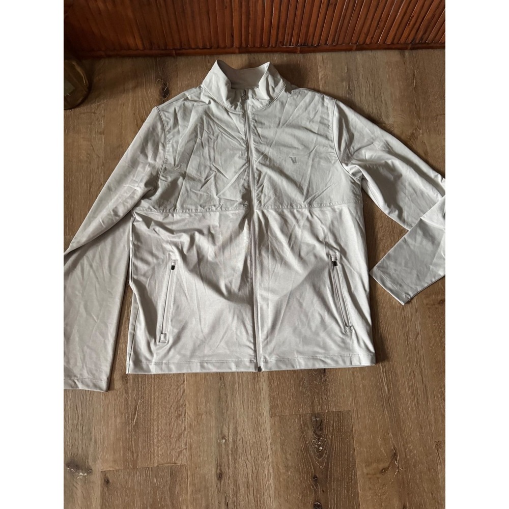 Vuori Men's White Cream V265 Sunday Element Track Jacket Size L